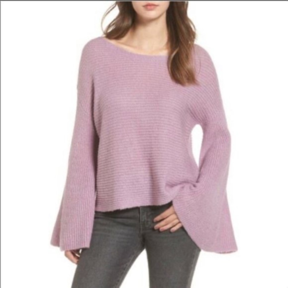 BP Purple Flare Bell Sleeve Sweater Size XS